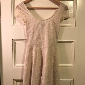 White size 2 H&M Fit & Flare Dress